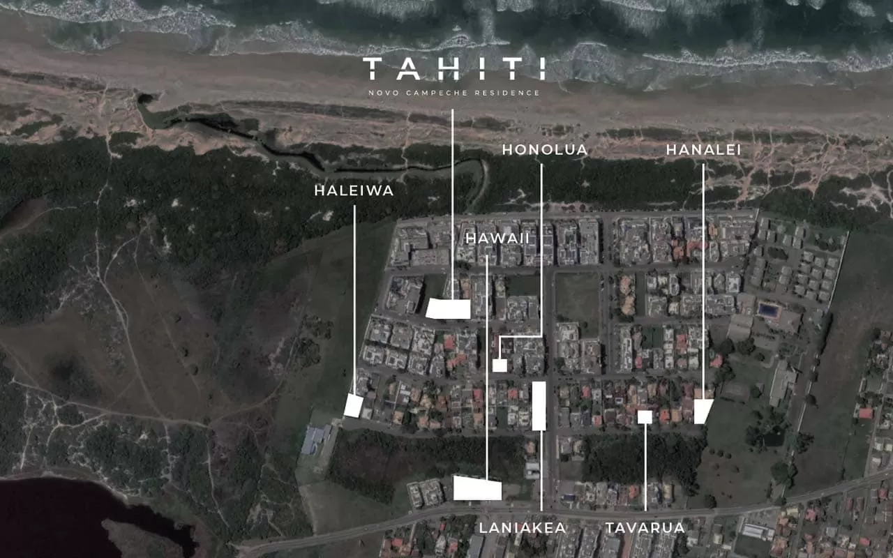 Lançamento Campeche Florianópolis - Tahiti - Mapa